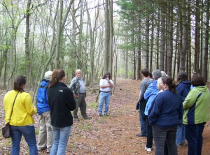 Terry and McDuffy Leading Group Terry O'Leary and McDuffy Barrow leading a group of educators through a trail at the 14th Annual Environmental Educators Roundtable